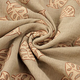 Double Gauze Monstera Leaves Sand