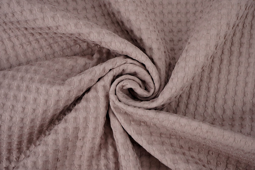 Luxury Cotton Waffle Pique Old Pink