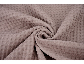 Luxury Cotton Waffle Pique Old Pink