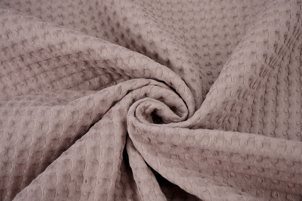 Luxury Cotton Waffle Pique Old Pink