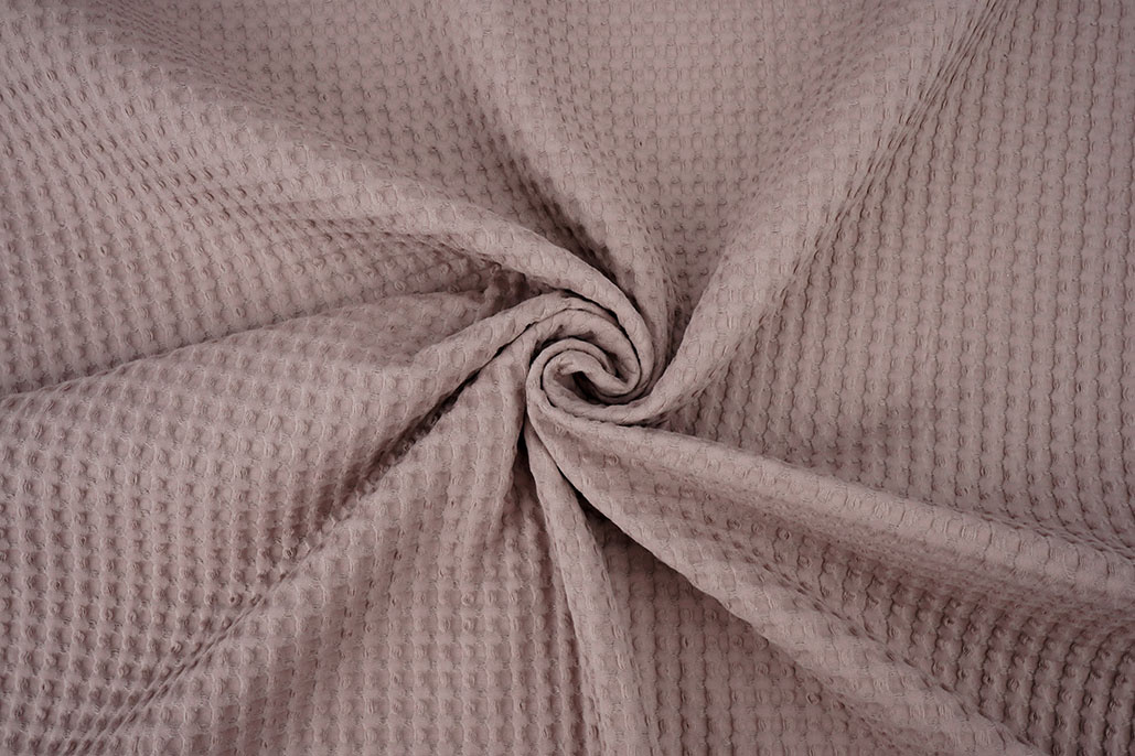 Luxury Cotton Waffle Pique Old Pink