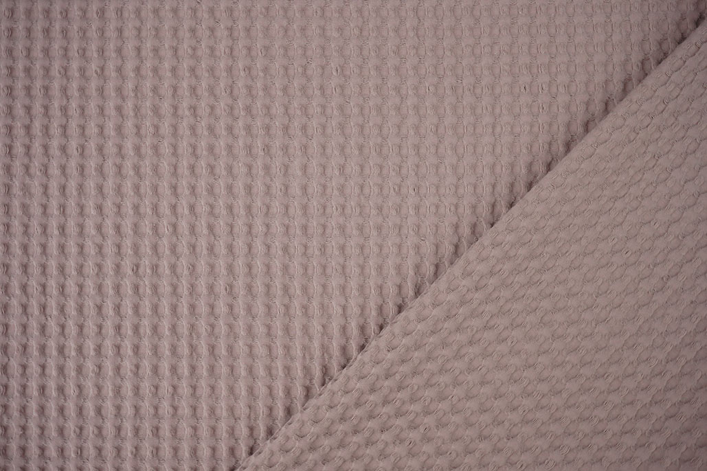 Luxury Cotton Waffle Pique Old Pink