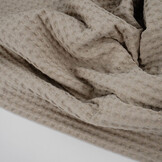 Luxuriöse Waffelpiqué Baumwolle Sand