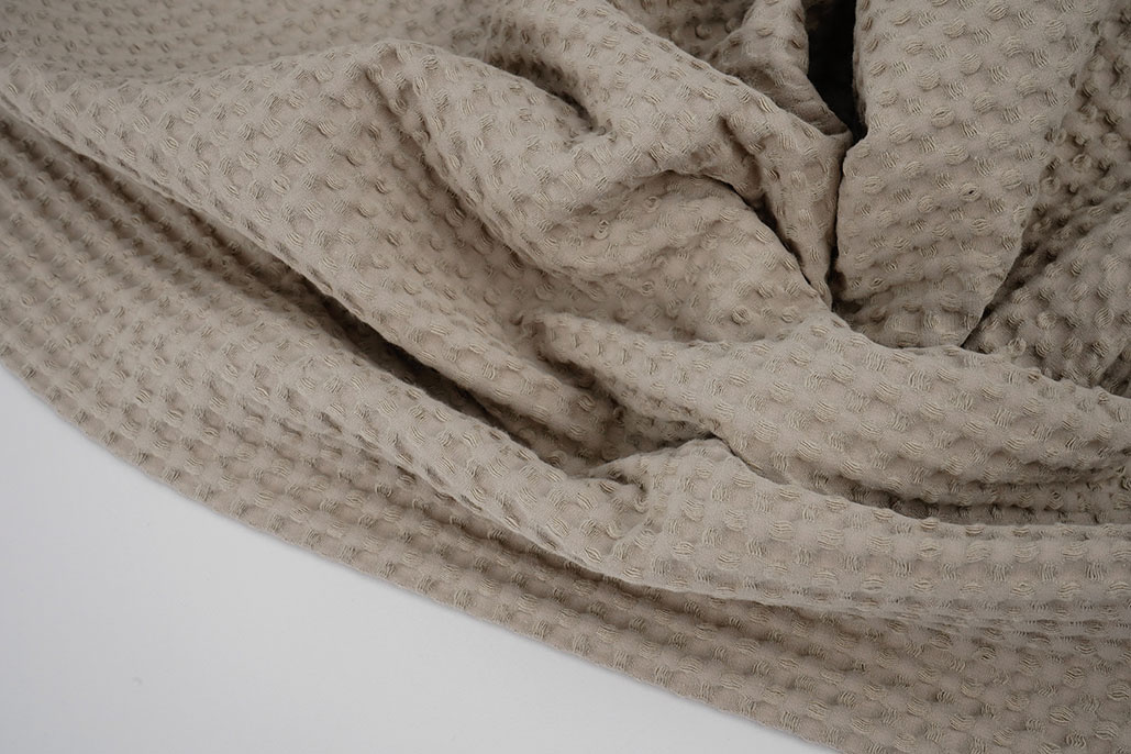 Luxury Cotton Waffle Pique Sand