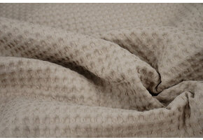 Luxury Cotton Waffle Pique Sand