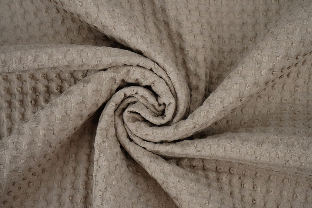 Luxury Cotton Waffle Pique Sand