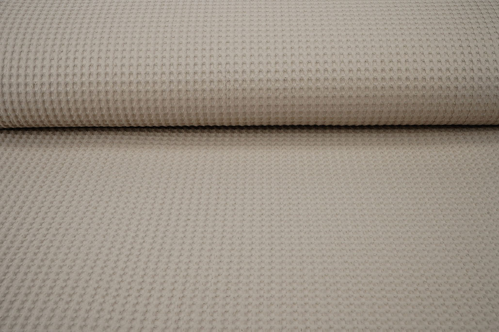 Luxury Cotton Waffle Pique Sand