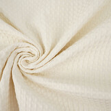 Luxury Cotton Waffle Pique Ecru