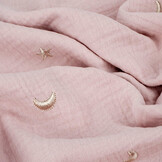 Double Gauze Moon and Stars Powder Pink
