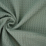 Luxury Cotton Waffle Pique Old Green