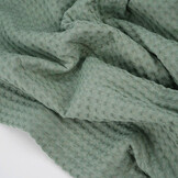 Luxury Cotton Waffle Pique Old Green
