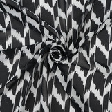 Chiffon Bedruckt Mottelia Schwarz
