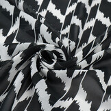 Chiffon Bedruckt Mottelia Schwarz