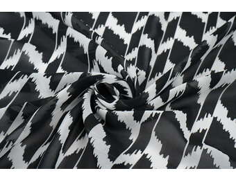 Chiffon Printed Mottelia Black