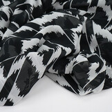 Chiffon Bedruckt Mottelia Schwarz