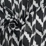 Chiffon Bedruckt Mottelia Schwarz