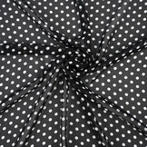 Chiffon Bedruckt Punkte Schwarz