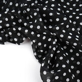 Chiffon Printed Dots Black