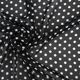 Chiffon Bedruckt Punkte Schwarz