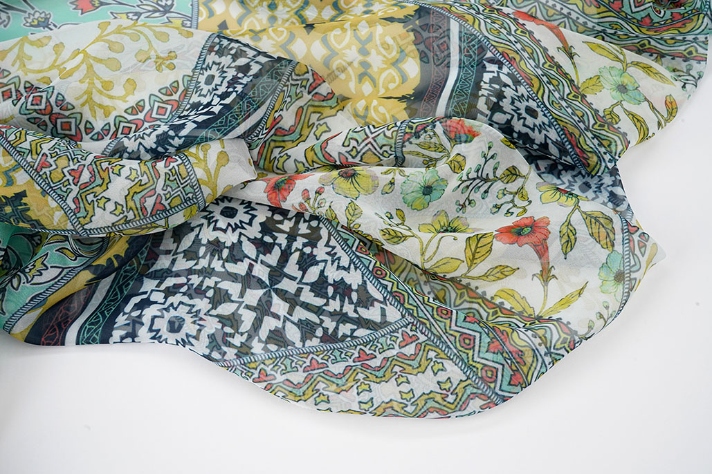 Chiffon Printed Splenda Green