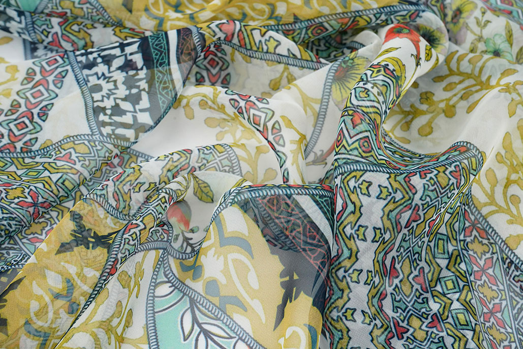 Chiffon Printed Splenda Green