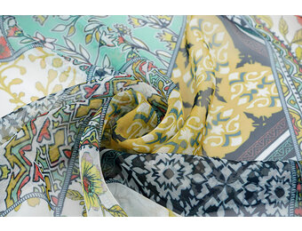 Chiffon Bedrukt Splenda Groen