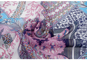 Chiffon Printed Splenda Blue