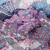 Chiffon Bedrukt Splenda Blauw