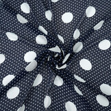 Chiffon Kleine en Grote Stippen Marine