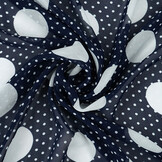 Chiffon Kleine und Große Punkte Marine