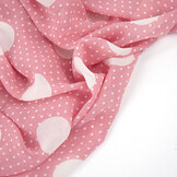 Chiffon Kleine und Große Punkte Rosa