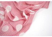 Chiffon Kleine und Große Punkte Rosa
