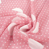 Chiffon Kleine und Große Punkte Rosa