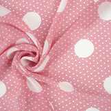 Chiffon Small and Large Dots Pink