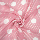 Chiffon Kleine en Grote Stippen Roze