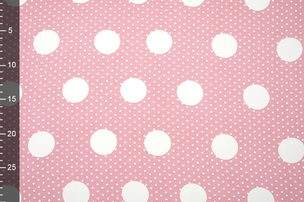 Chiffon Small and Large Dots Pink