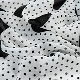 Chiffon Kleine und Große Punkte Off-White