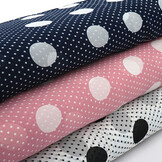 Chiffon Kleine und Große Punkte Rosa