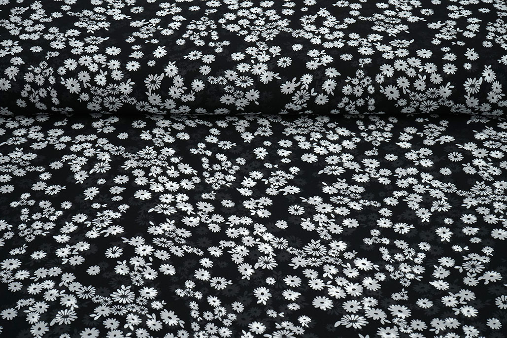 Chiffon Bedruckt Prieks Schwarz