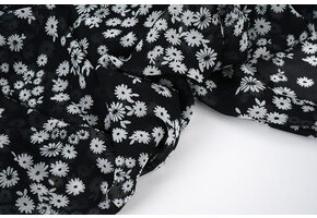 Chiffon Printed Prieks Black