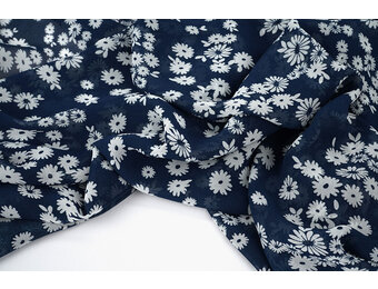 Chiffon Printed Prieks Navy
