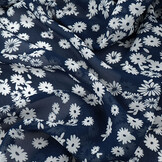 Chiffon Bedrukt Prieks Marine