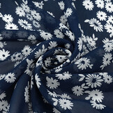 Chiffon Bedrukt Prieks Marine