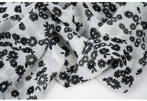 Chiffon Bedruckt Prieks Off-White