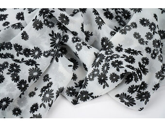 Chiffon Bedruckt Prieks Off-White