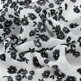 Chiffon Printed Prieks Off-White