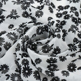 Chiffon Bedrukt Prieks Off-White