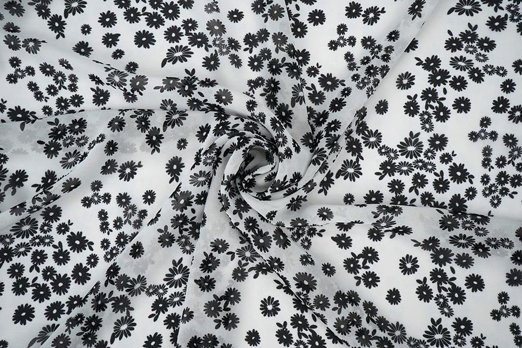 Chiffon Printed Prieks Off-White