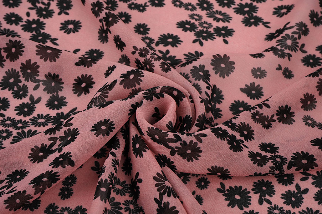 Chiffon Bedruckt Prieks Rosa