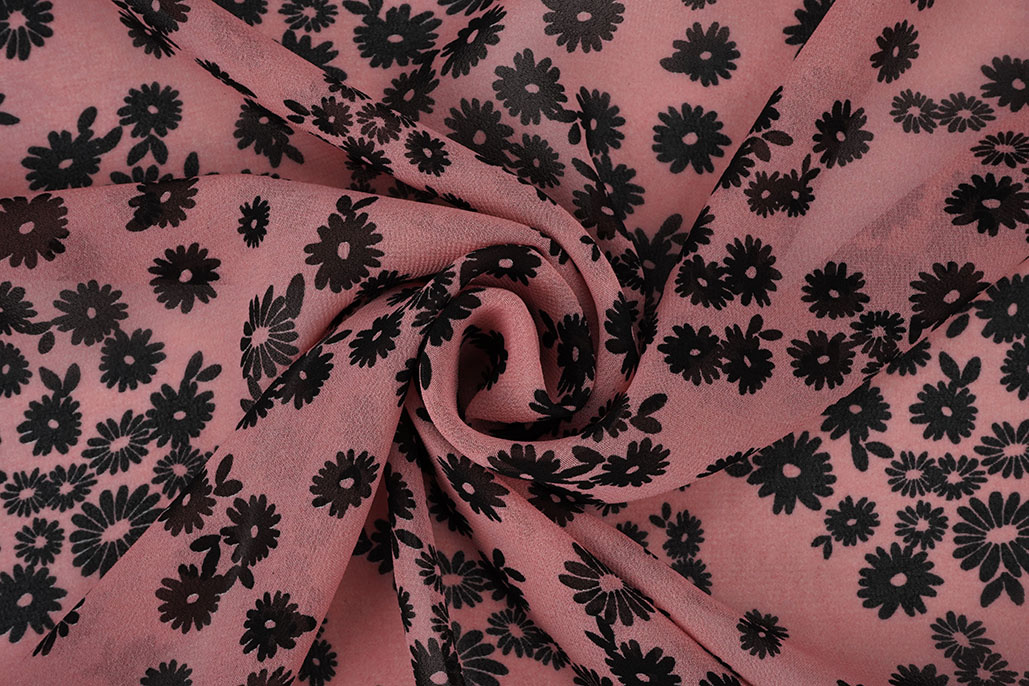 Chiffon Bedruckt Prieks Rosa